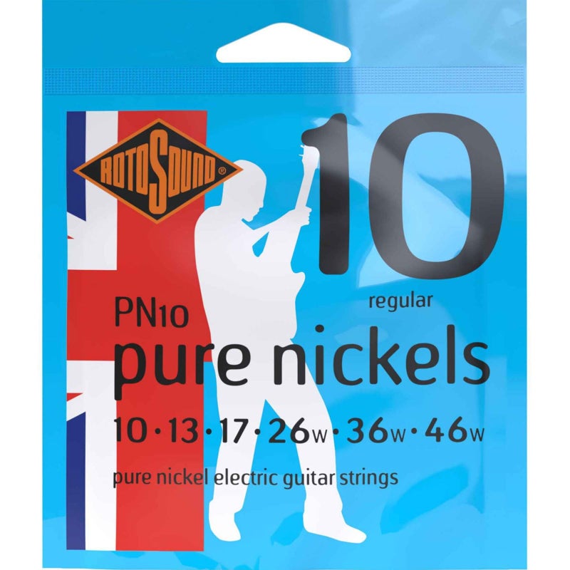 Rotosound أوتار جيتار كهربائي من روتوساوند PN10 نيكيل نقي (10-46) - Image 1